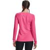 imageUnder Armour Womens Heatgear Longsleeve TShirt640 Pink Punk   Metallic Silver