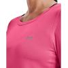 imageUnder Armour Womens Heatgear Longsleeve TShirt640 Pink Punk   Metallic Silver