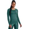 imageUnder Armour Womens Heatgear Longsleeve TShirt722 Coastal Teal   Iridescent