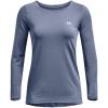 imageUnder Armour Womens Heatgear Longsleeve TShirt767 Aurora Purple   Metallic Silver