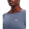 imageUnder Armour Womens Heatgear Longsleeve TShirt767 Aurora Purple   Metallic Silver