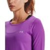 imageUnder Armour Womens Heatgear Longsleeve TShirtExotic Bloom 568Metallic Silver