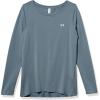 imageUnder Armour Womens Heatgear Longsleeve TShirtHushed Turquoise 396Metallic Silver