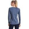 imageUnder Armour Womens Heatgear Longsleeve TShirtMineral Blue 470Metallic Silver