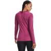 imageUnder Armour Womens Heatgear Longsleeve TShirtPink Quartz 678Metallic Silver