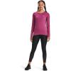 imageUnder Armour Womens Heatgear Longsleeve TShirtPink Quartz 678Metallic Silver