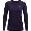 imageUnder Armour Womens Heatgear Longsleeve TShirtPurple Switch 570Metallic Silver