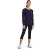 imageUnder Armour Womens Heatgear Longsleeve TShirtPurple Switch 570Metallic Silver
