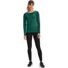 imageUnder Armour Womens Heatgear Longsleeve TShirtSaxon Green 386Metallic Silver