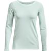 imageUnder Armour Womens Heatgear Longsleeve TShirtSea Mist 936Metallic Silver