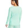 imageUnder Armour Womens Heatgear Longsleeve TShirtSeaglass Blue 403Metallic Silver