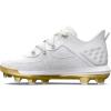 imageUnder Armour Boys Harper 8 TPU Jr Baseball Shoe100 WhiteWhiteMetallic Gold