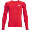imageUnder Armour Boys HeatGear LongSleeve TShirt600 Red   White