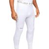 imageUnder Armour Mens Full Length Basketball Tights Padded Knee Protection Adult SizesWhite