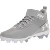 imageUnder Armour Mens Harper 7 Mid Rubber Molded Baseball Cleat Shoe101 Baseball GrayBaseball GrayWhite