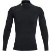 imageUnder Armour Mens Heatgear Armour Mock Long Sleeve TshirtBlack 001White