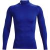 imageUnder Armour Mens Heatgear Armour Mock Long Sleeve TshirtRoyal 400White