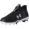imageUnder Armour Mens Leadoff Mid Rubber Molded Baseball Cleat Shoe001 BlackBlackWhite