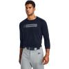 imageUnder Armour Mens Utility 34 20 TShirtMidnight Navy 410Baseball Gray
