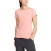 imageUnder Armour Womens HeatGear Armour ShortSleeve TShirtPeach Frost 845Metallic Silver