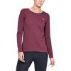 imageUnder Armour Womens Heatgear Longsleeve TShirtLevel Purple 569Metallic Silver