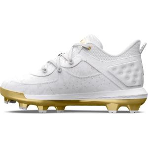imageUnder Armour Boys Harper 8 TPU Jr Baseball Shoe100 WhiteWhiteMetallic Gold