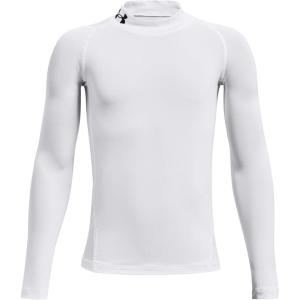 imageUnder Armour Boys HeatGear Mock Long SleeveWhite 100Black