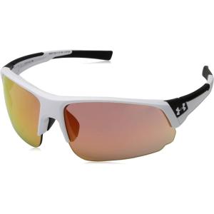 imageUnder Armour Changeup Dual Sunglasses WrapSatin White  Ua Tuned Baseball With Orange
