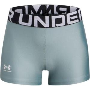 imageUnder Armour Girls HeatGear Shorty348 Silica Green   White