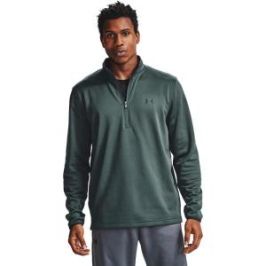 imageUnder Armour Mens Armour Fleece 12 Zip TShirtBaroque Green 310Black