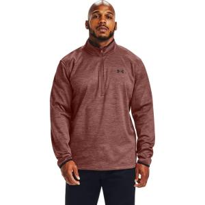 imageUnder Armour Mens Armour Fleece 12 Zip TShirtCinna Red 688Black