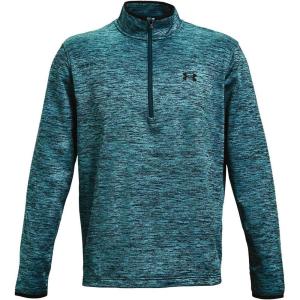 imageUnder Armour Mens Armour Fleece 12 Zip TShirtDark Cyan 463Black