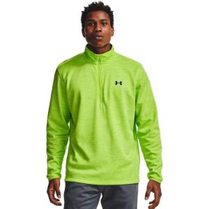 imageUnder Armour Mens Armour Fleece 12 Zip TShirtGreen Citrine 394Black