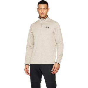 imageUnder Armour Mens Armour Fleece 12 Zip TShirtHighland Buff 200Black