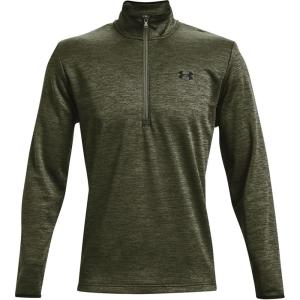 imageUnder Armour Mens Armour Fleece 12 Zip TShirtMarine Od Green 390Black