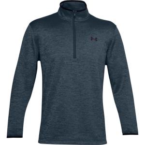 imageUnder Armour Mens Armour Fleece 12 Zip TShirtMechanic Blue 467Black
