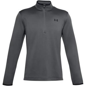imageUnder Armour Mens Armour Fleece 12 Zip TShirtPitch Gray 012Black