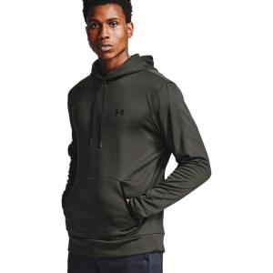 imageUnder Armour Mens Armour Fleece Solid HoodieBaroque Green 310Black