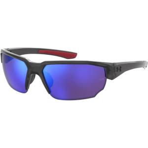 imageUnder Armour Mens Blitzing Wrap Golfing Sunglasses  Grey FrameGolf Tuned Lens