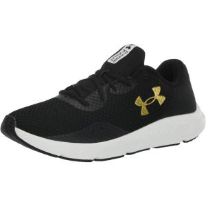 imageUnder Armour Mens Charged Pursuit 3 Running Shoe005 BlackBlackMetallic Gold