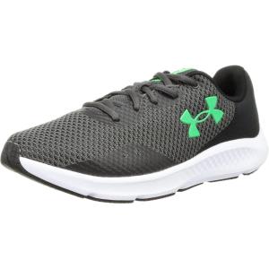 imageUnder Armour Mens Charged Pursuit 3 Running Shoe101 Jet GrayBlackExtreme Green