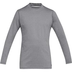 imageUnder Armour Mens ColdGear Armour Compression Mock LongSleeve TShirtCharcoal Light Heather 019Black