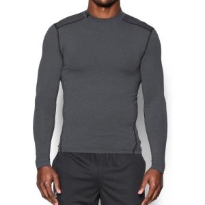 imageUnder Armour Mens ColdGear Armour Compression Mock LongSleeve TShirtGray Black