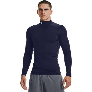 imageUnder Armour Mens ColdGear Compression MockMidnight Navy 410White