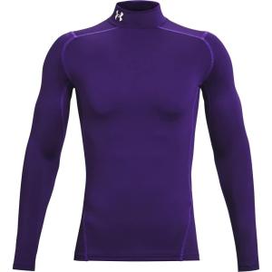 imageUnder Armour Mens ColdGear Compression MockPurpleWhite