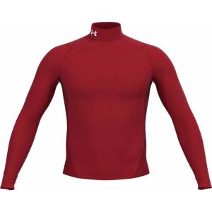 imageUnder Armour Mens ColdGear Compression MockRed 600White