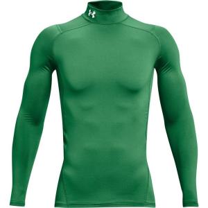 imageUnder Armour Mens ColdGear Compression MockTeam Kelly Green 305White