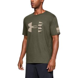 imageUnder Armour Mens Freedom Tonal Big Flag Logo TShirtGreen