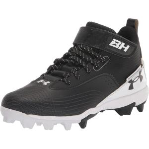 imageUnder Armour Mens Harper 7 Mid Rubber Molded Baseball Cleat Shoe001 BlackWhiteBlack