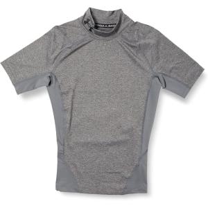 imageUnder Armour Mens HeatGear Comp Mock Short Sleeve TShirtCarbon Heather 090Black